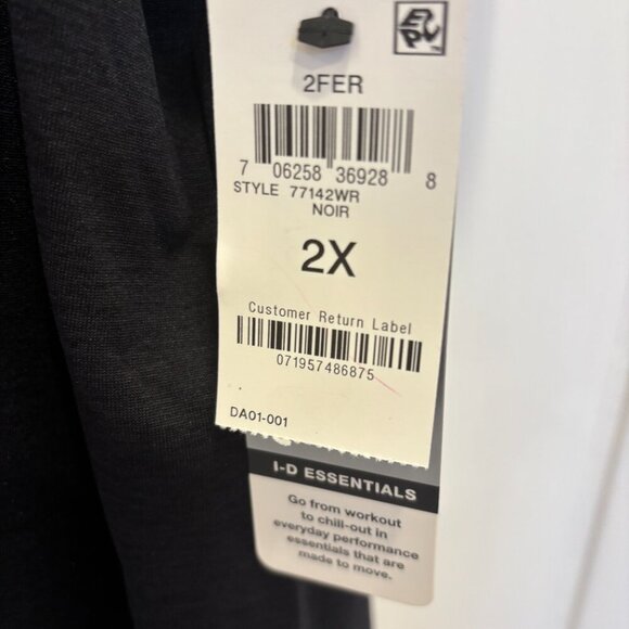 Ideology V-Neck Performance T-Shirt - Plus size 2X - Black - Picture 3 of 4